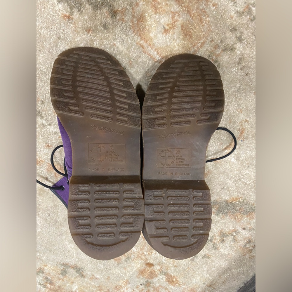 Purple Suede Doc Martens Air Ware 8-hole boots for sale!